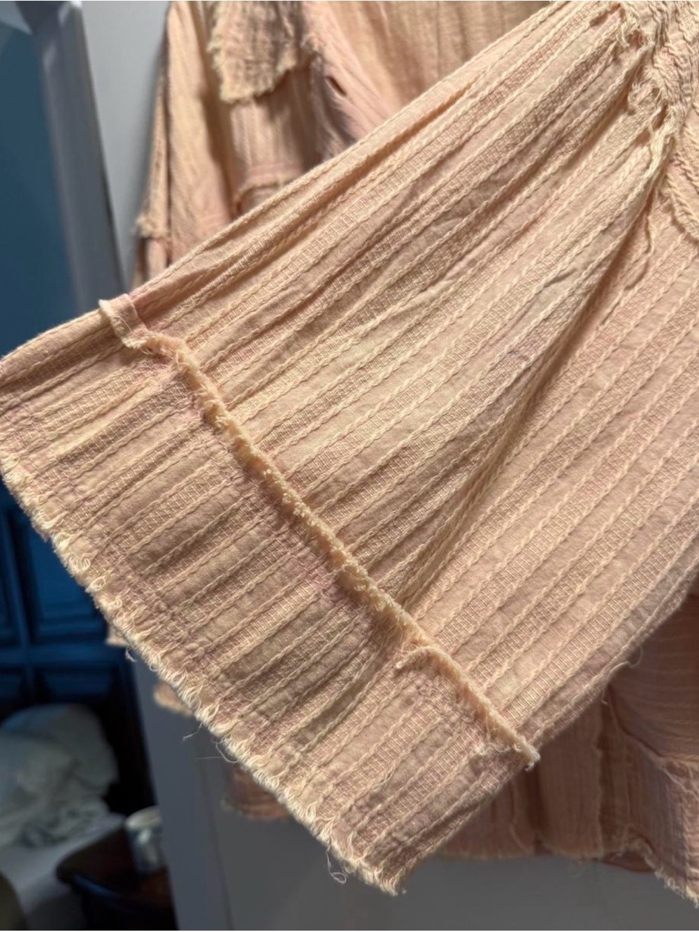 Oli & Hali Peach Textured Button-Front Shirt - Picture 5 of 7
